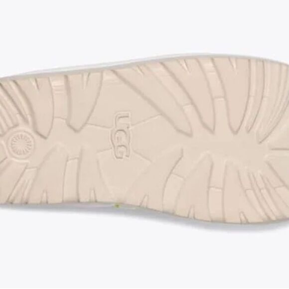 NEW- UGG- Spaceslider Tech Slide- white and neon yellow- Womens Size 10 - Picture 3 of 10